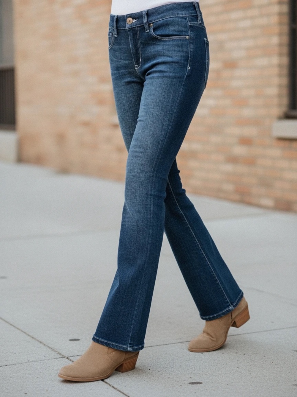 Seven7 Premium Denim Dark Wash Bootcut Jeans Embroidered Loop Size 4